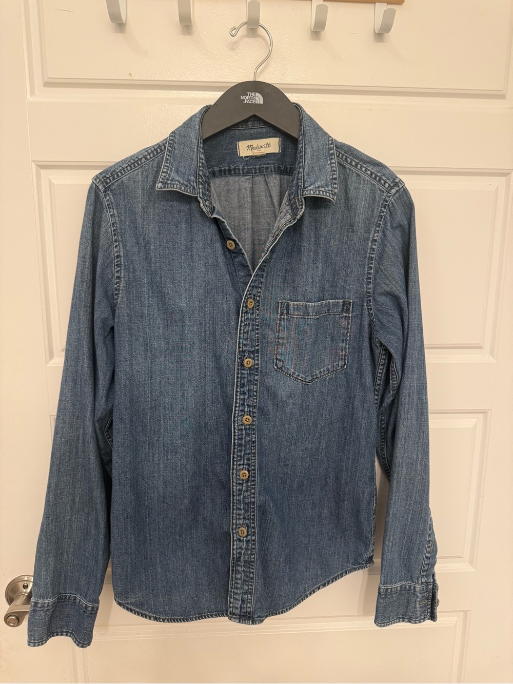 Madewell Men's Blue Denim Button-Down Shirt